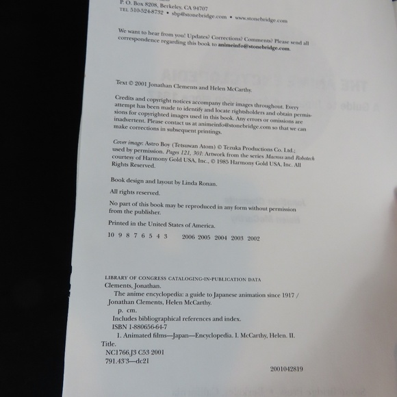 The Anime Encyclopedia Jonathan Clements Helen McCarthy 2001 Text Book - Picture 6 of 9